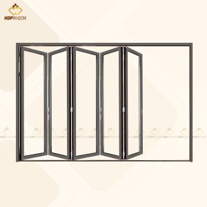 Cửa đi xếp trượt 5 cánh Xingfa A80 nhôm kính cao cấp – HDP Window
