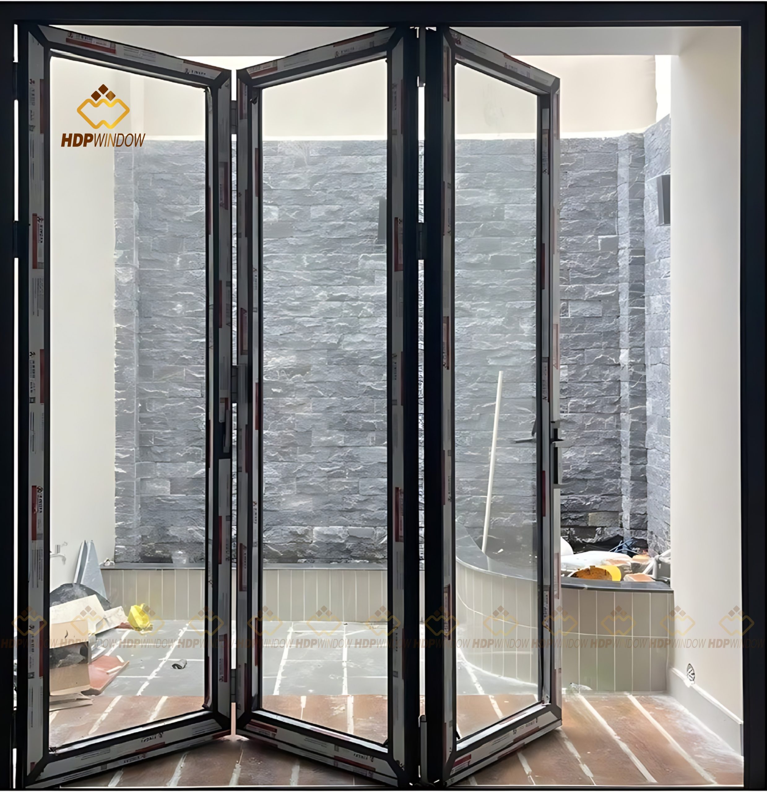 CỬA ĐI XẾP TRƯỢT 3 CÁNH - NHÔM XINGFA CLASS A80 - Ảnh 4